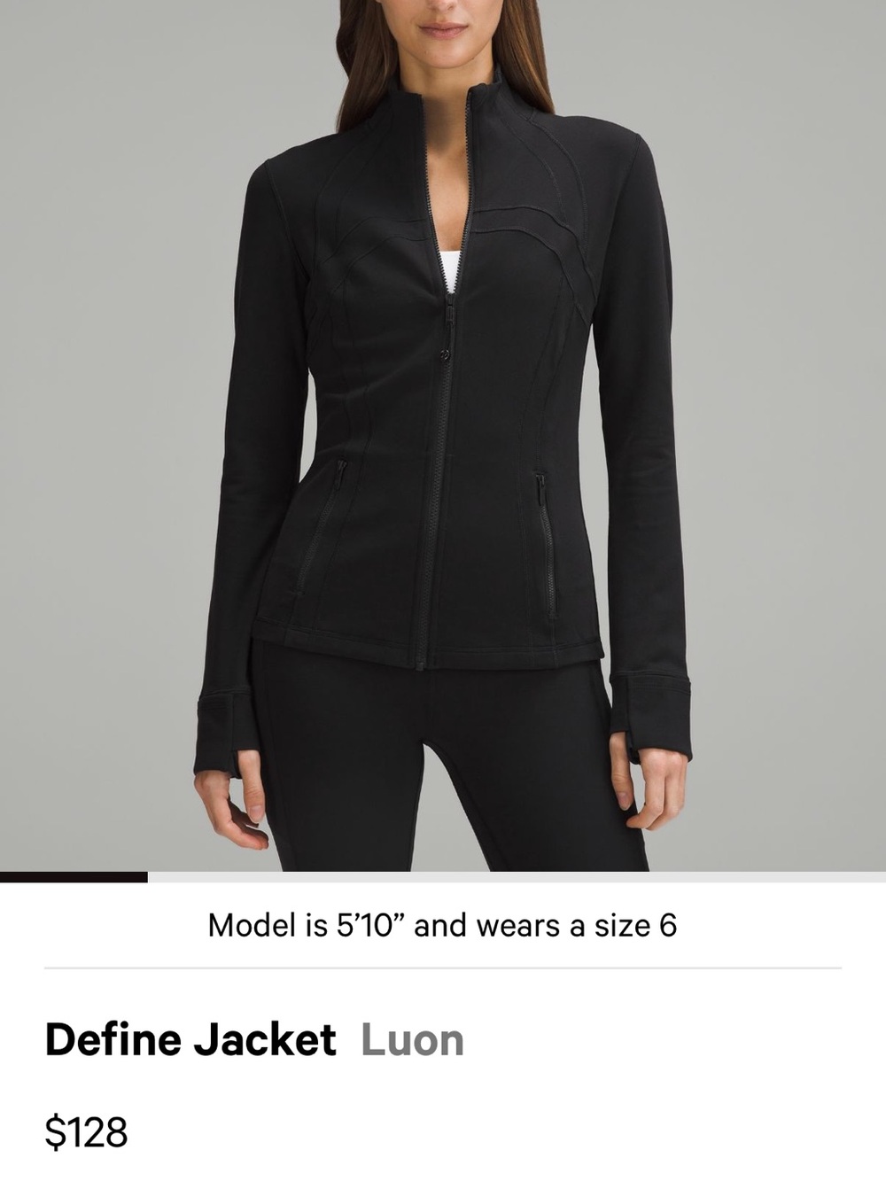 Lululemon Define Jacket Loun size 10 NWT